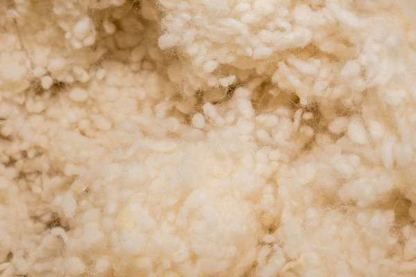 Schafwolle, Merino (Bio-Wollkügelchen), naturweiß, kbT