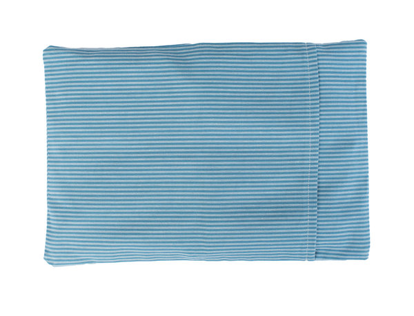 Kissenbezug für Zirben-, Hirse-, Wolle- oder Wärmekissen, Petrol gestreift, 20 x 30 cm