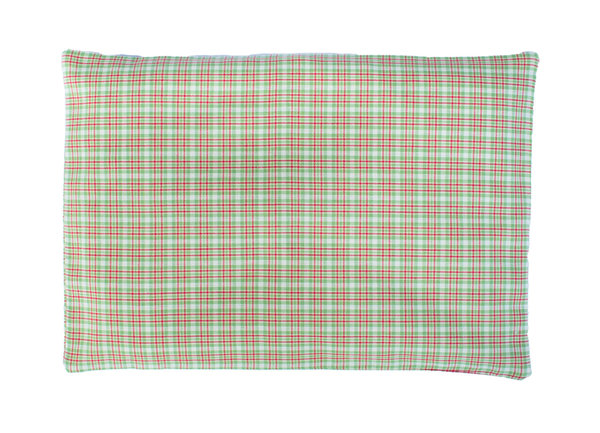 Kissenbezug für Zirben-, Hirse-, Wolle- oder Wärmekissen, grün-rot-weiß-kariert, 20 x 30 cm