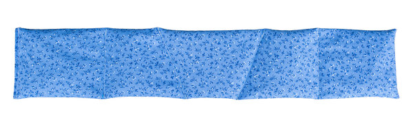 Langes Wärmekissen mit Bio-Dinkelkorn-Füllung, 5er (blau mit Blumenmuster)