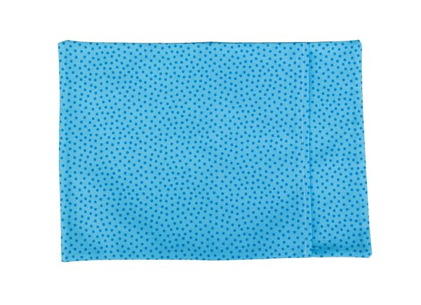 Kissenbezug für Zirben-, Hirse-, Wolle- oder Wärmekissen, blau gepunktet, 20 x 30 cm