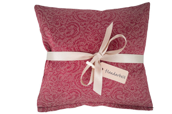 Kleines, wundervoll duftendes Lavendelkissen 15 x 15 cm, Indisch Rot